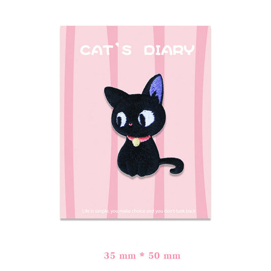 Black Cat Embroidery Patch
