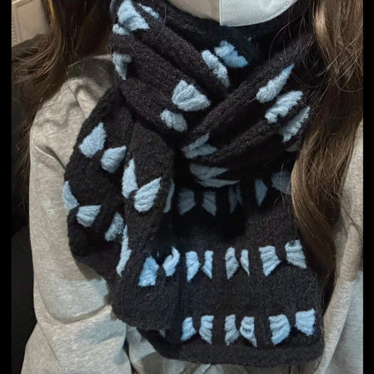 Bow clouds cotton scarf wool handmade diy crochet material package handwoven gift
