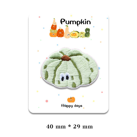 Wacky Pumpkin Embroidery Patch