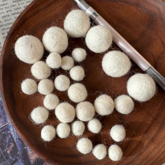 1 cm Colored Solid Wool Felt Balls