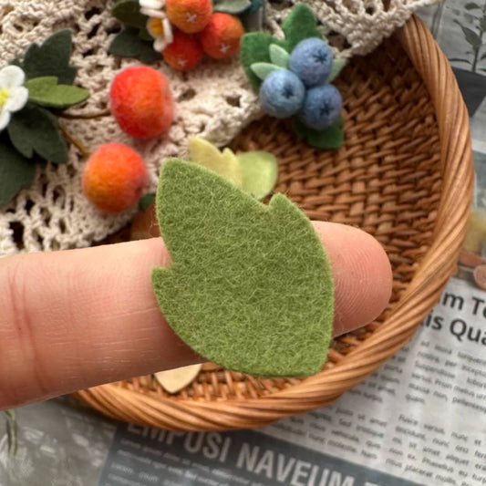 Colorful Pure Wool Felt Leaf Pieces