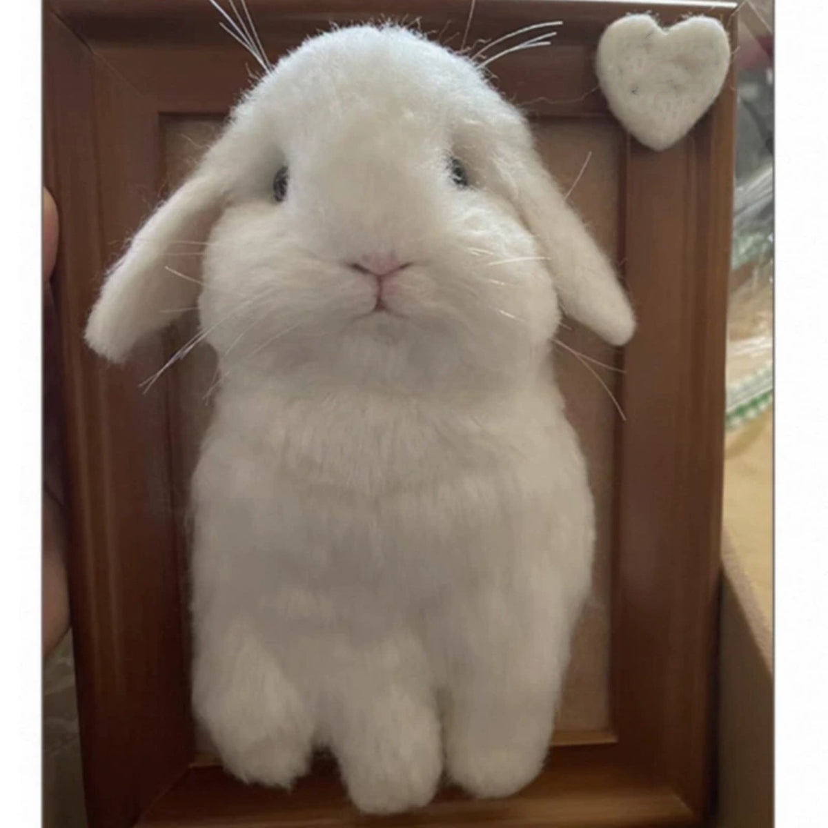 Custom Needle Felted Pet Memorial Portrait Frame