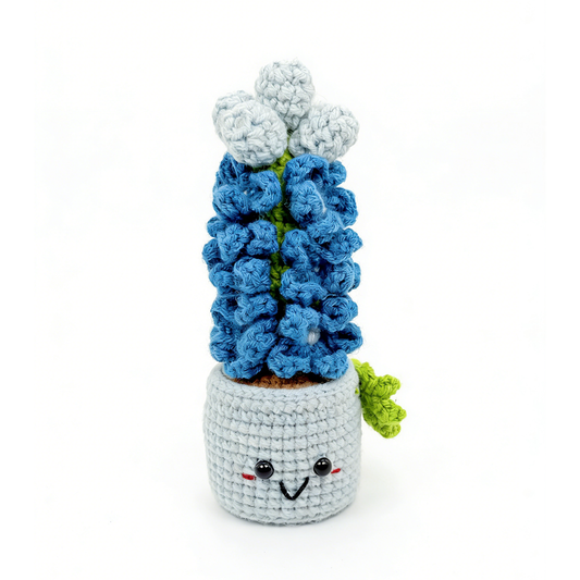 Handmade Crochet Hyacinth Plant - Kawaii Amigurumi Potted Flower Decor