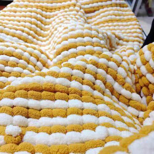 Cozy Plush Yarn Cocoon Throw for Sleep, Relaxation & Gift