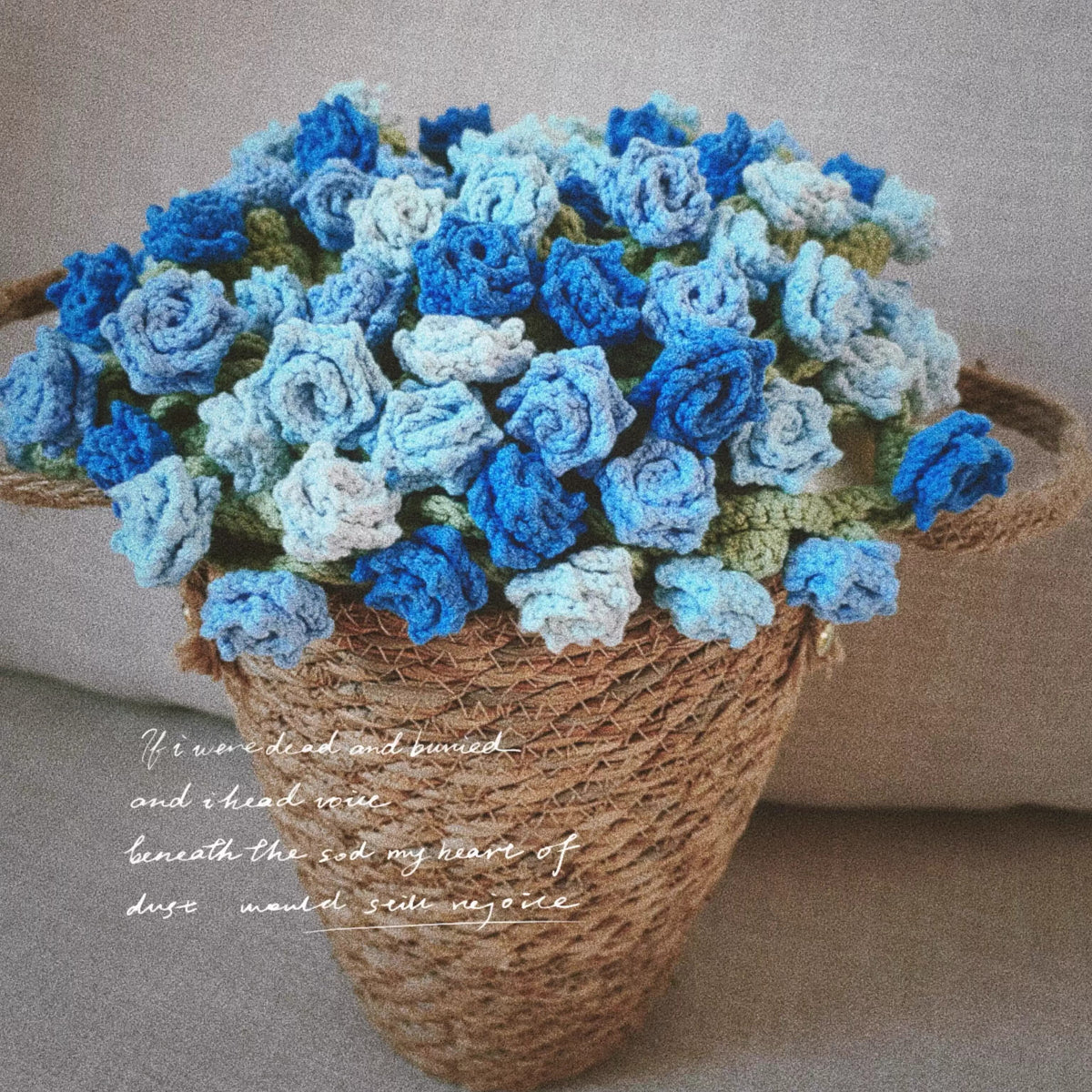 Handmade Floral Bouquet Crochet Blanket