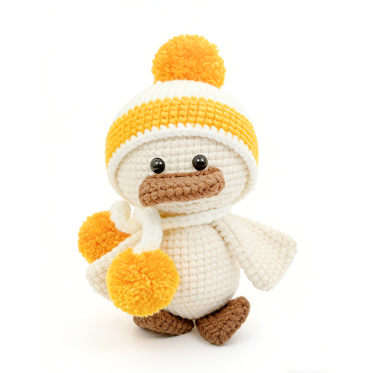 Matching Winter Duck Amigurumi Dolls - Cute Crochet Couple Plushies Gift
