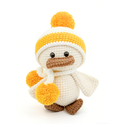 Matching Winter Duck Amigurumi Dolls - Cute Crochet Couple Plushies Gift