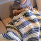 Cozy Plush Yarn Cocoon Throw for Sleep, Relaxation & Gift
