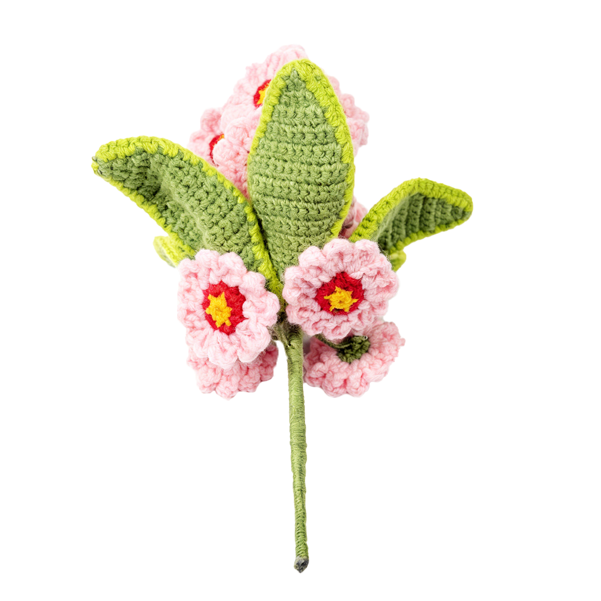 Handmade Crochet Pink Primrose - Everlasting Amigurumi Floral Gift