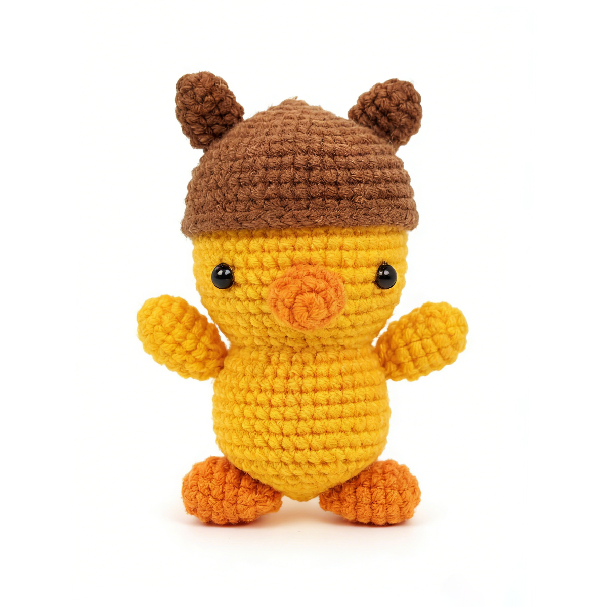 Crochet Duck Plush Toy Set, Handmade Amigurumi Bird Dolls Gift