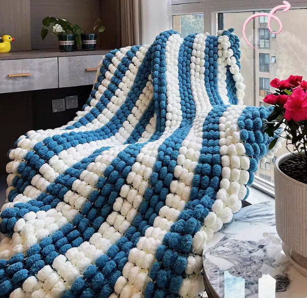 Cozy Plush Yarn Cocoon Throw for Sleep, Relaxation & Gift