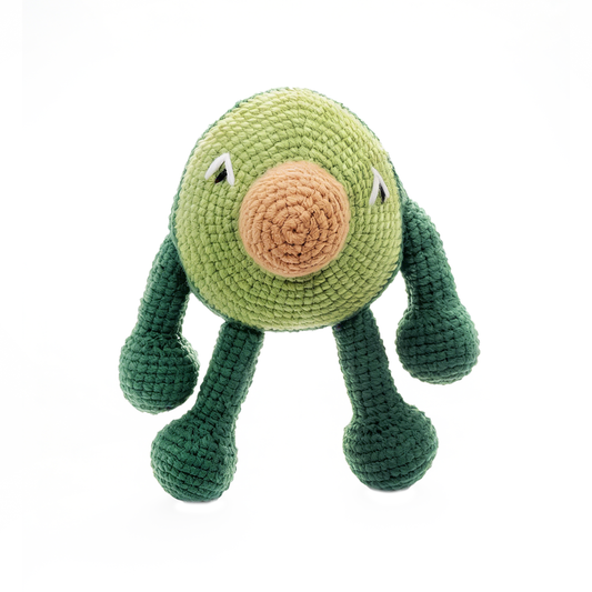 Funny Crochet Avocado Plush Toy - Quirky Amigurumi Fruit Desk Decor