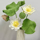 Lotus Flower DIY Woven Bouquet Knitting Kit with Crochet Hooks - Good Luck Preserved Flower Ornament Gift