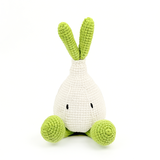 Funny Crochet Garlic Bulb Plush - Kawaii Amigurumi Vegetable Doll