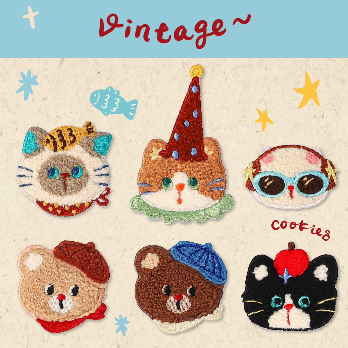 Plush Cat Embroidery Patch