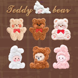 Plush Bear Scarf Embroidery Patch