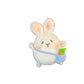 Material kit for DIY spring outing bunny doll, finished backpack, bunny yarn, crochet hook