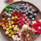 1 cm Colored Solid Wool Felt Balls