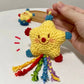 Small star bag charm keychain yarn hand-knitting DIY material kit for making Christmas gifts