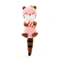 Handmade Crochet Otter Plush - Cute Amigurumi Pink Animal holding Fish Toy