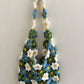 DIY crocheted bag kit with yarn, flower knitting, shoulder bag