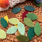 Small Pointed Pure Wool Felt Leaves