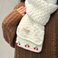 Cherry scarf yarn DIY craft kit, cloud cotton yarn gift