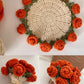 Mini rose bouquet blanket coaster yarn crochet DIY knitting kit