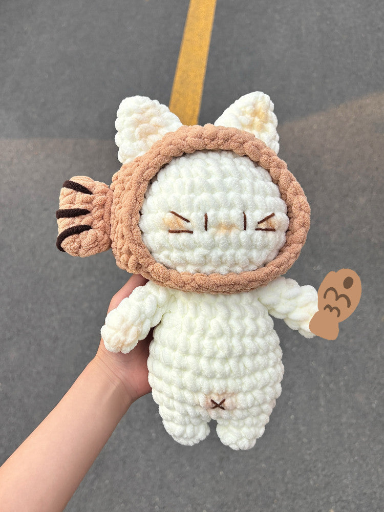DIY Taiyaki Kitten Material Kit, Handmade Ornament, Sofa Decoration, Children's Hug Doll Gift
