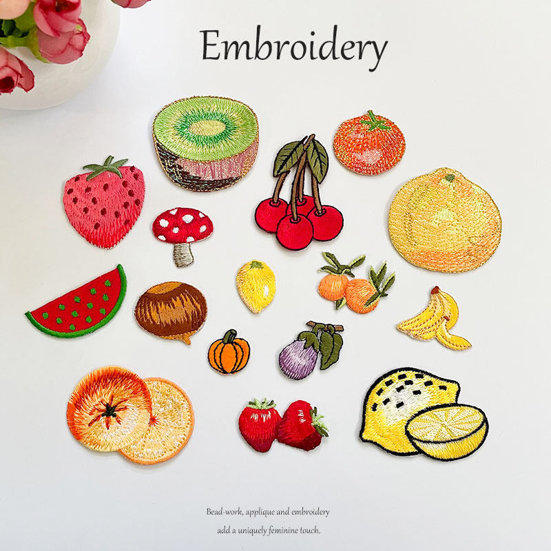 Fruit Series Embroidered Iron-on Patches