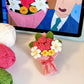 Hiroshi's Bouquet Material Kit for Misae,DIY Crocheted Wool Gifts, Backpack Ornaments, Keychains