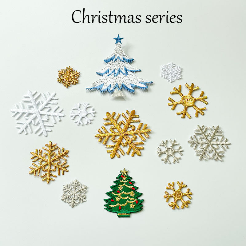 Christmas Snowflake Embroidered Patch