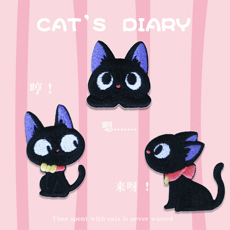 Black Cat Embroidery Patch
