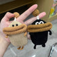 Sausage-lip earphone cover DIY material kit, handmade crochet access card cover, key pouch, yarn crochet