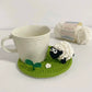 DIY craft kit for making gifts sheep, bear, duck, water coaster, hand-knitted yarn, crochet hooks