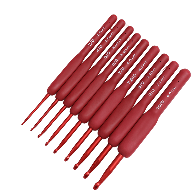 Red Soft-Handle Crochet Hook