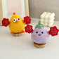 Eggplant doll crochet DIY kit, a gift for friends, a crocheted pendant bag.