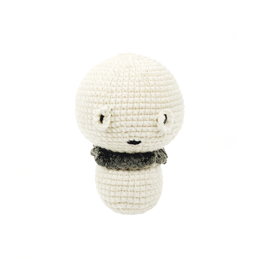 Funny Emotional Support Ghost Plush - Minimalist Amigurumi Desk Decor