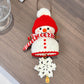 Snowman Wind Chime Handmade Crocheted Pendant Cute Knitted Christmas Gift