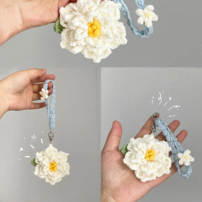 DIY crochet gardenia pendant kit - knitted gift