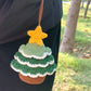 DIY Christmas Tree Earphone Cover Material Kit,Yarn, Hand-knitted, Crocheted, Bluetooth Earphone Protector