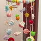 DIY materials for hand-knitting baby crib mobiles and crochet hooks