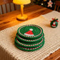 Christmas hat coaster crochet DIY kit yarn handmade Christmas tree gift