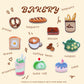 Cartoon Bread Snack Embroidery Patches