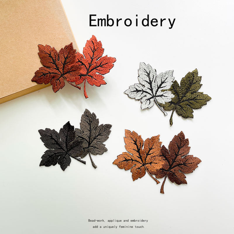Vintage Maple Leaf Embroidery