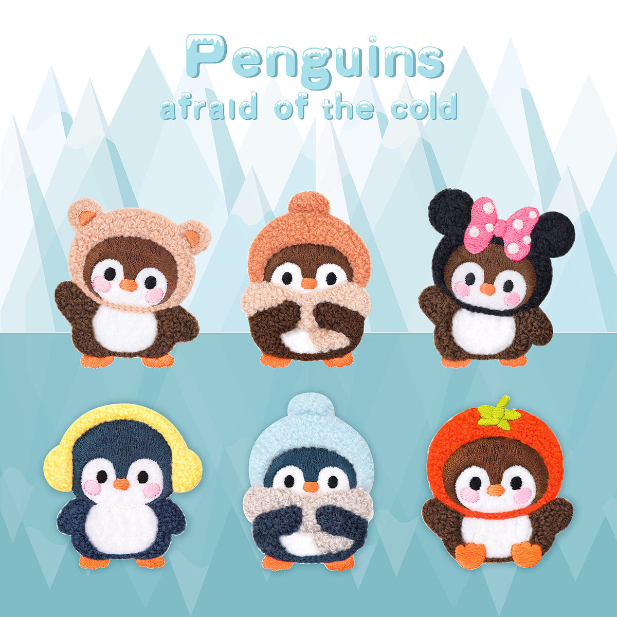 Plush Penguin Embroidery Patch