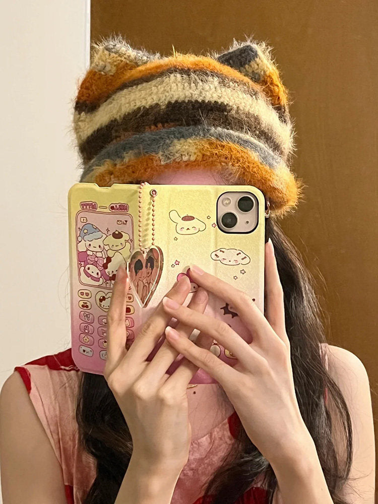 Hand-Knitted Wool Cat-Ear Hat — DIY Crochet Material Kit