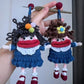 Ugly-cute DIY car key pouch kit, handmade yarn, crochet, cute pendant gift