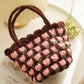 Tulip-shaped hand-knitted bag, crocheted bag, DIY material kit, homemade gift