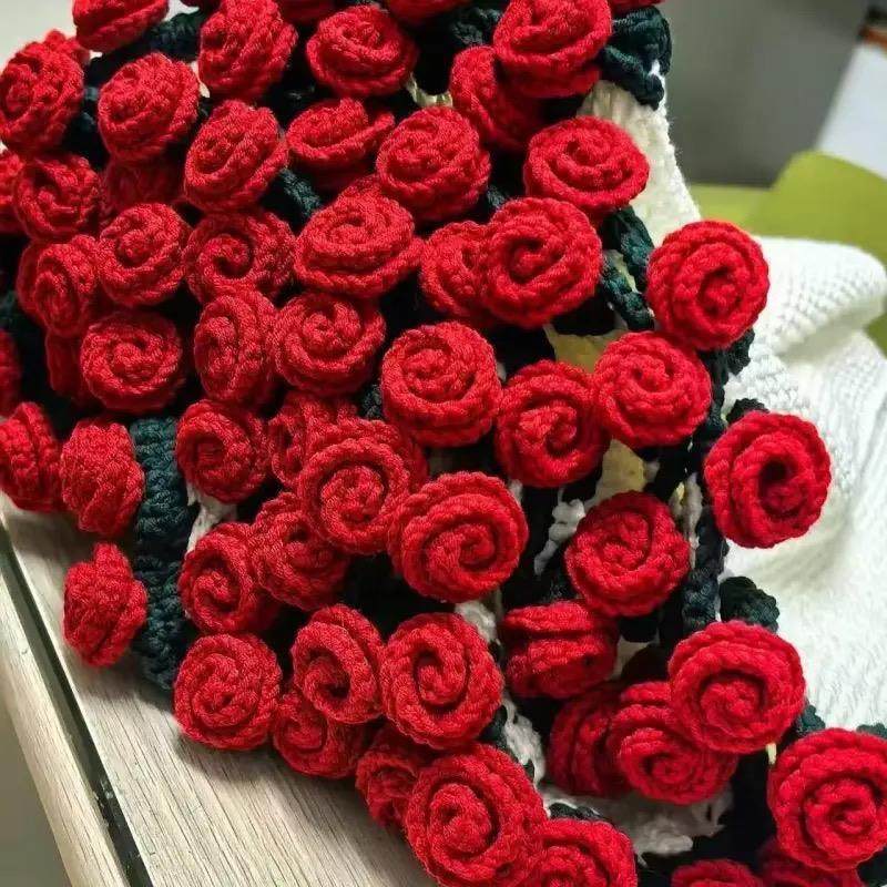 Handmade Floral Bouquet Crochet Blanket